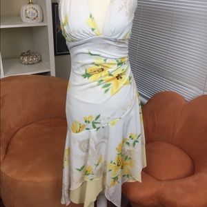 Halter summer dress with flower pattern